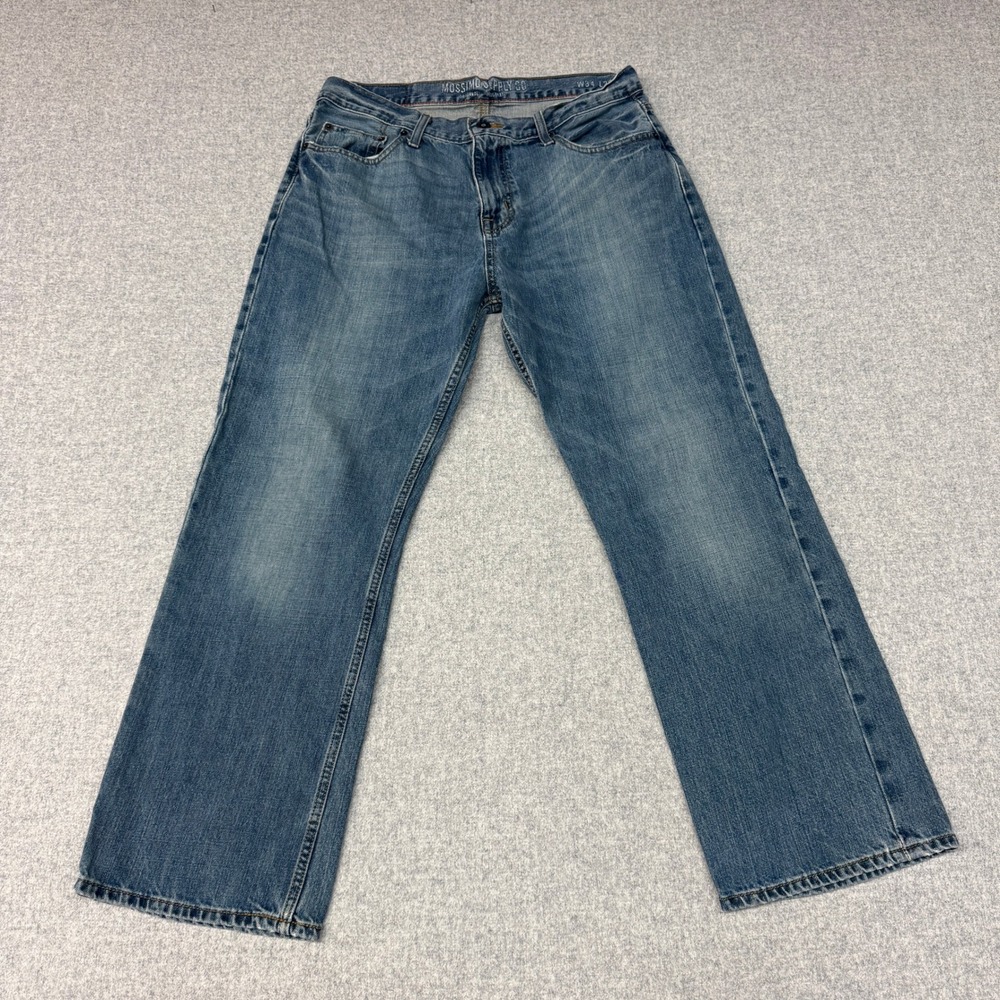 Mossimo Supply Co Men Jeans 34x30 Blue Cotton Straight Leg Denim Wash 0874